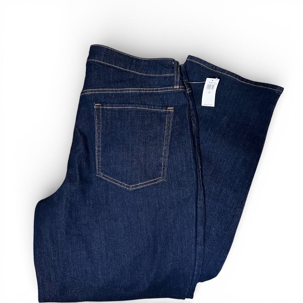 NWT Old Navy Women's 14 Tall High-Waisted Wow Loose Jeans Blue Stretch Denim